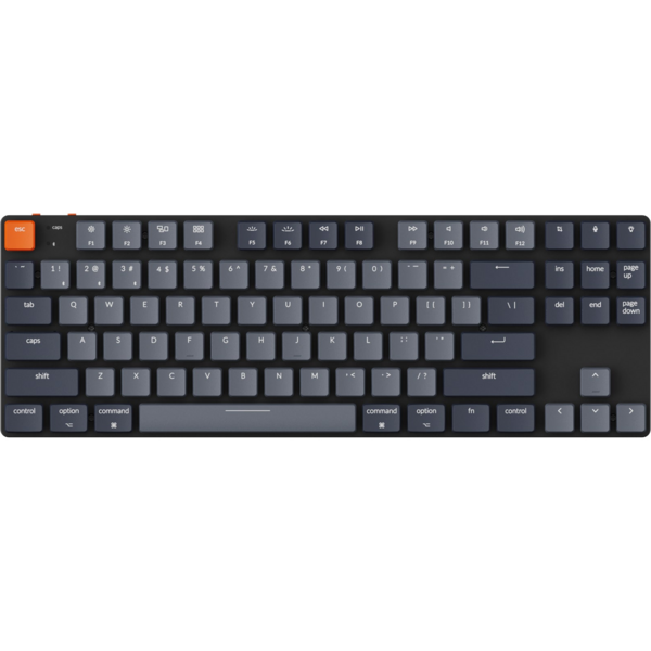 Акція на Клавиатура Keychron K1SE 87 Key Gateron Blue White Led BT/USB-A Low Profile EN/UKR Black (K1SEA2_KEYCHRON) від MOYO