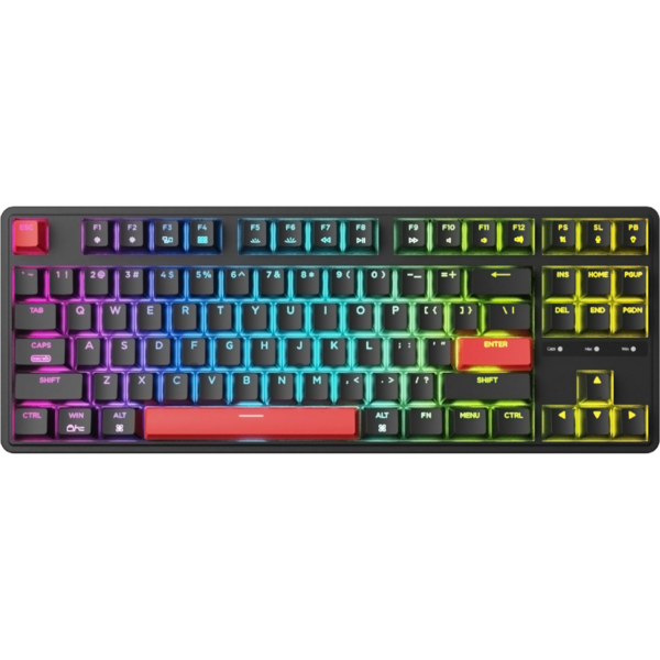 Акція на Клавиатура Keychron C3 Pro 87Key, K Pro Red, USB-A, QMK, Hot-swap, EN/UKR, RGB, Black (C3PH1_KEYCHRON) від MOYO