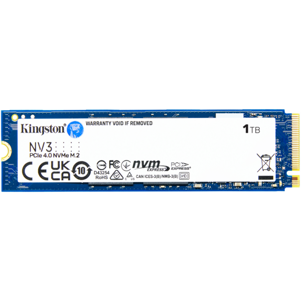 

SSD Накопитель Kingston M.2 1TB PCIe 4.0 NV3 (SNV3S/1000G)