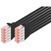 Патч-корд DIGITUS CAT 6 S-FTP, 5м, AWG 27/7, LSZH, упаковка 10 шт, чорний