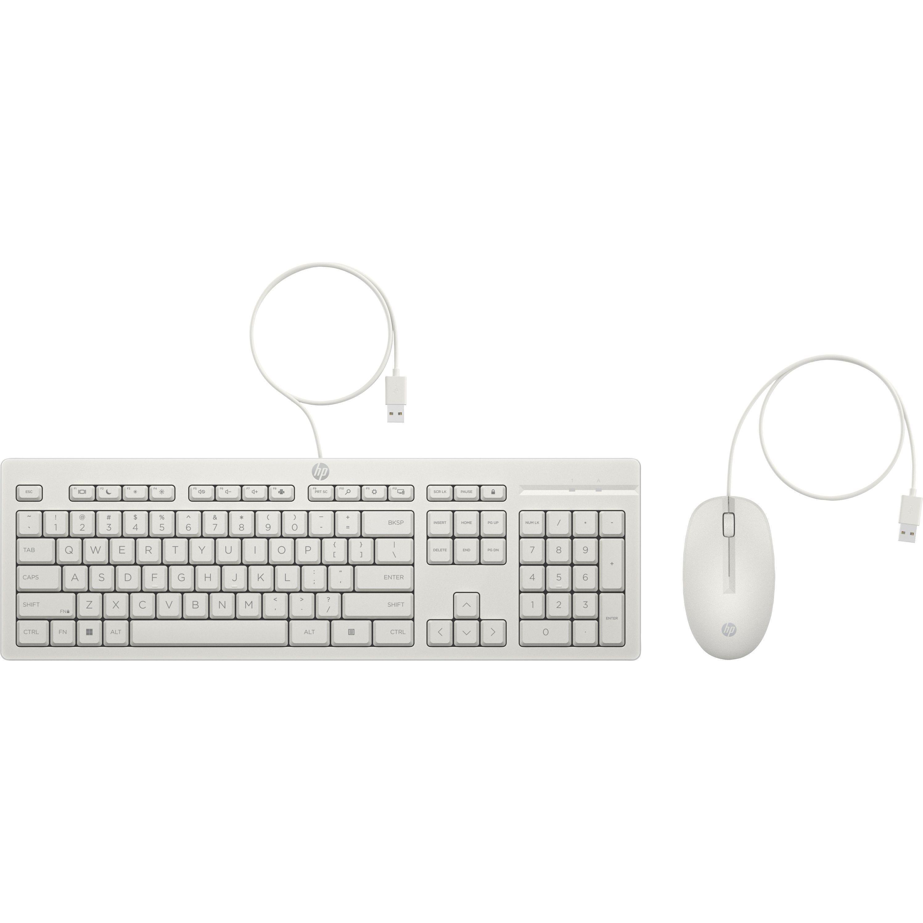 Комплект НР Keyboard and Mouse 225 USB White (86J24AA) фото 1