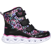 Ботинки подростковые для девочек Skechers S Lights: Heart Lights - Scribble Hearts 20288L BKHP 27,5 (11 US) разноцветные