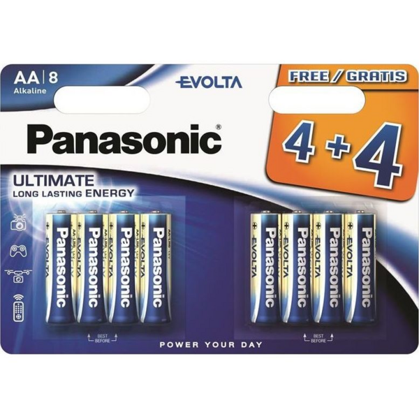 

Батарейка Panasonic Evolta AA BLI 8 Alkaline (LR6EGE/8B4F)