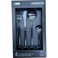 Набор столовых приборов Ardesto Black Mars Trento, 4 прибора (AR0704TB)