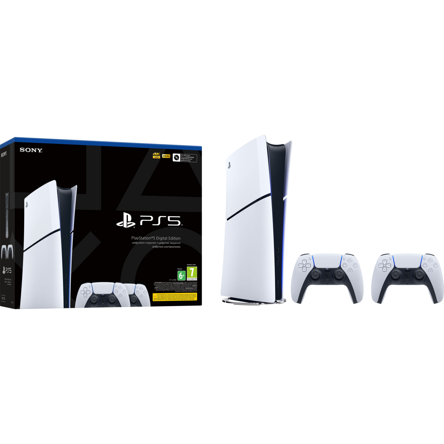 Игровая консоль PlayStation 5 Slim Digital Edition (2 геймпада Dualsense) (CFI-2016) фото 