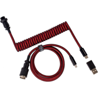 Кабель Keychron USB-A/USB-C Premium Coiled Aviator Cable-Straight Red (CAB2_KEYCHRON)