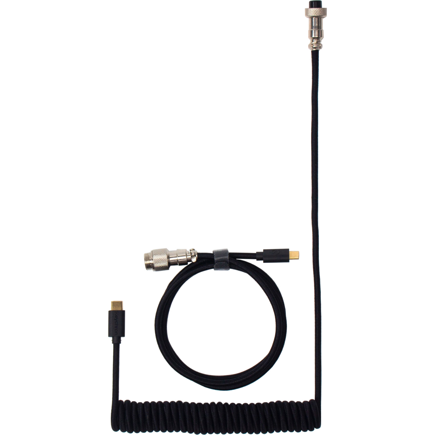 Кабель Keychron USB-A/USB-C Coiled Aviator Cable Black (CABB_KEYCHRON)фото