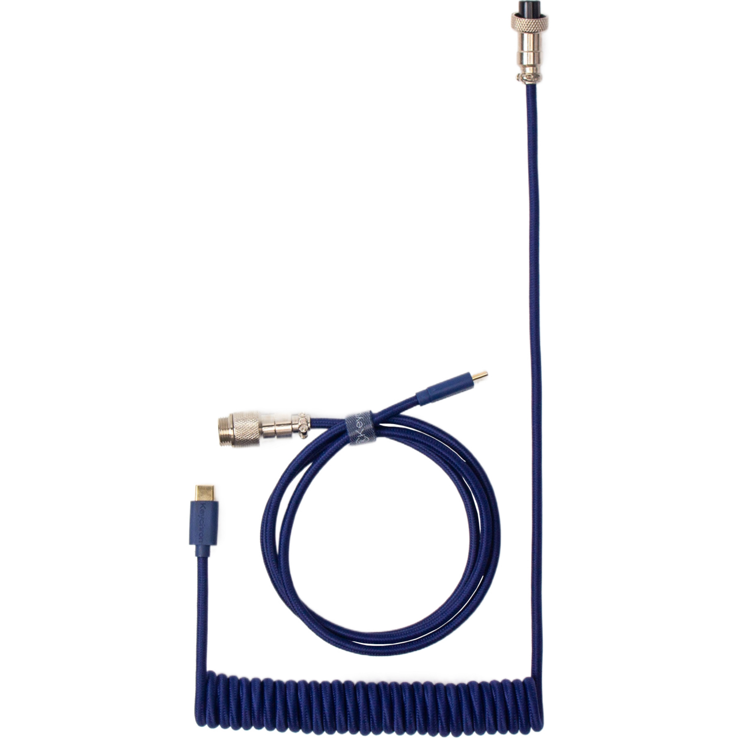 Кабель Keychron USB-A/USB-C Coiled Aviator Cable Blue (CABL_KEYCHRON)фото