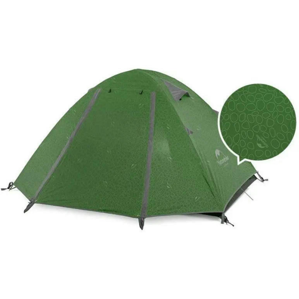 

Палатка трехместная Naturehike P-Series NH18Z033-P, 210T65D, темно-зеленая