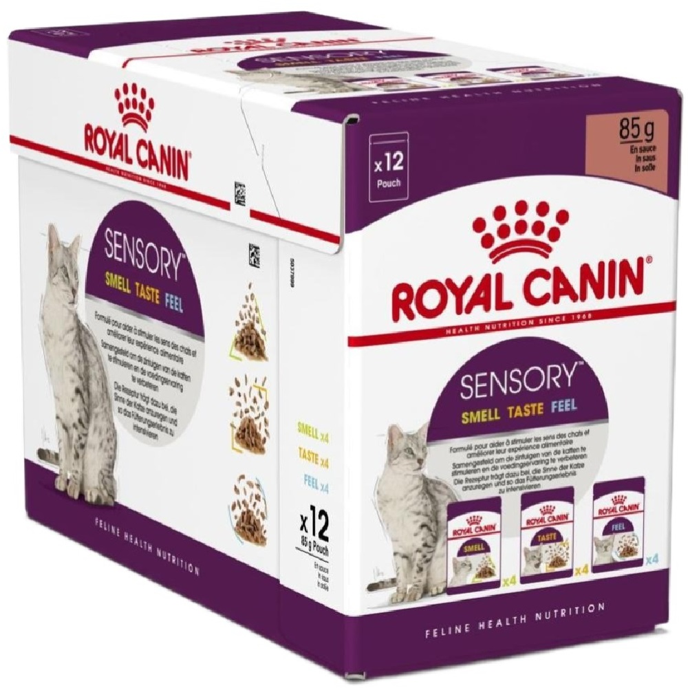 Упаковка вологого корму для котів Royal Canin Sensory Multipack 12*85гфото