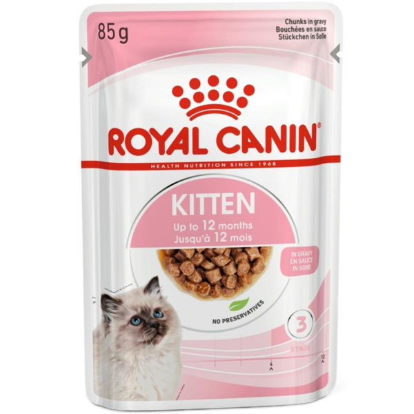 

Влажный корм для котят Royal Canin Kitten кусочки в соусе 85г