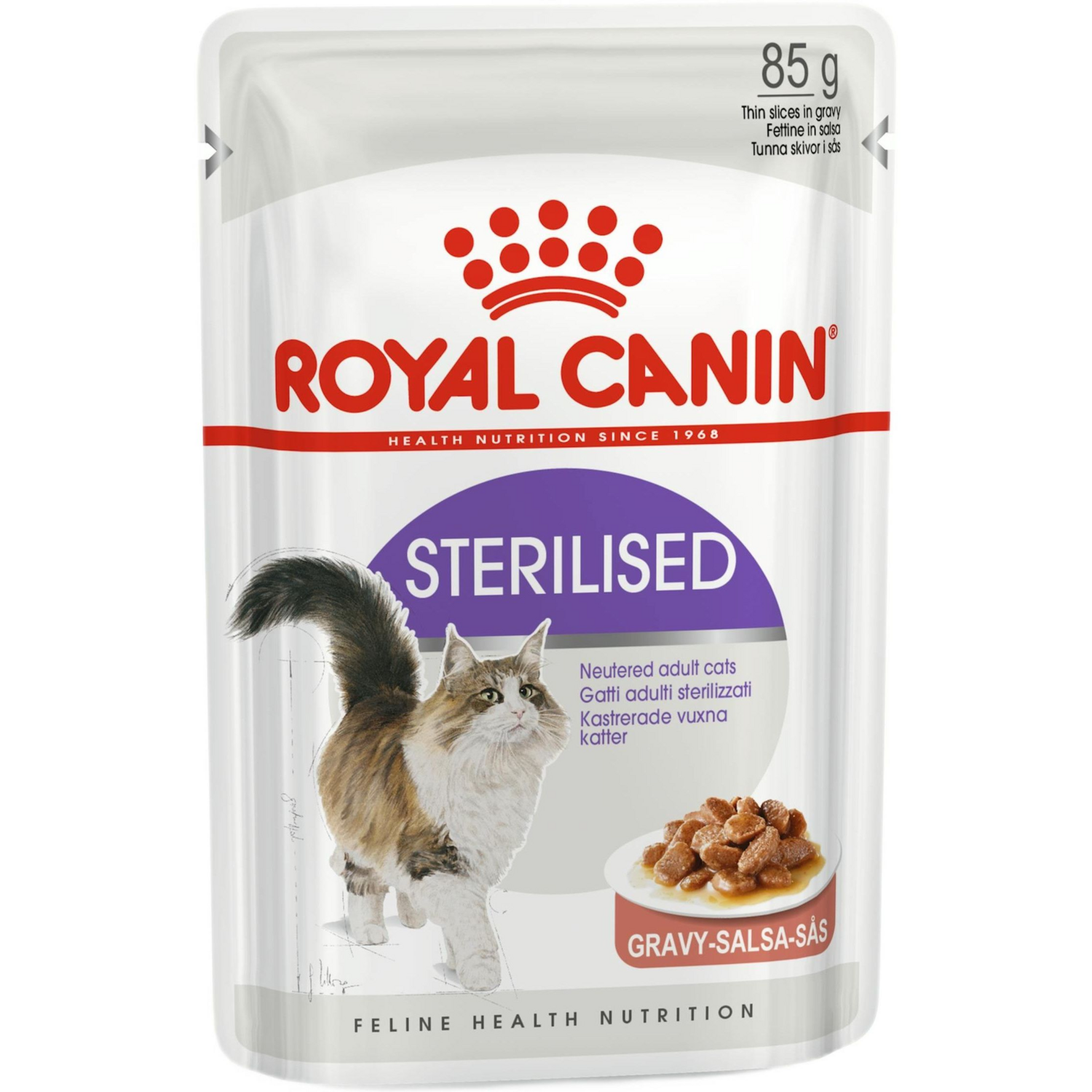 Влажный корм для котов Royal Canin Sterilised кусочки в соусе 85гфото