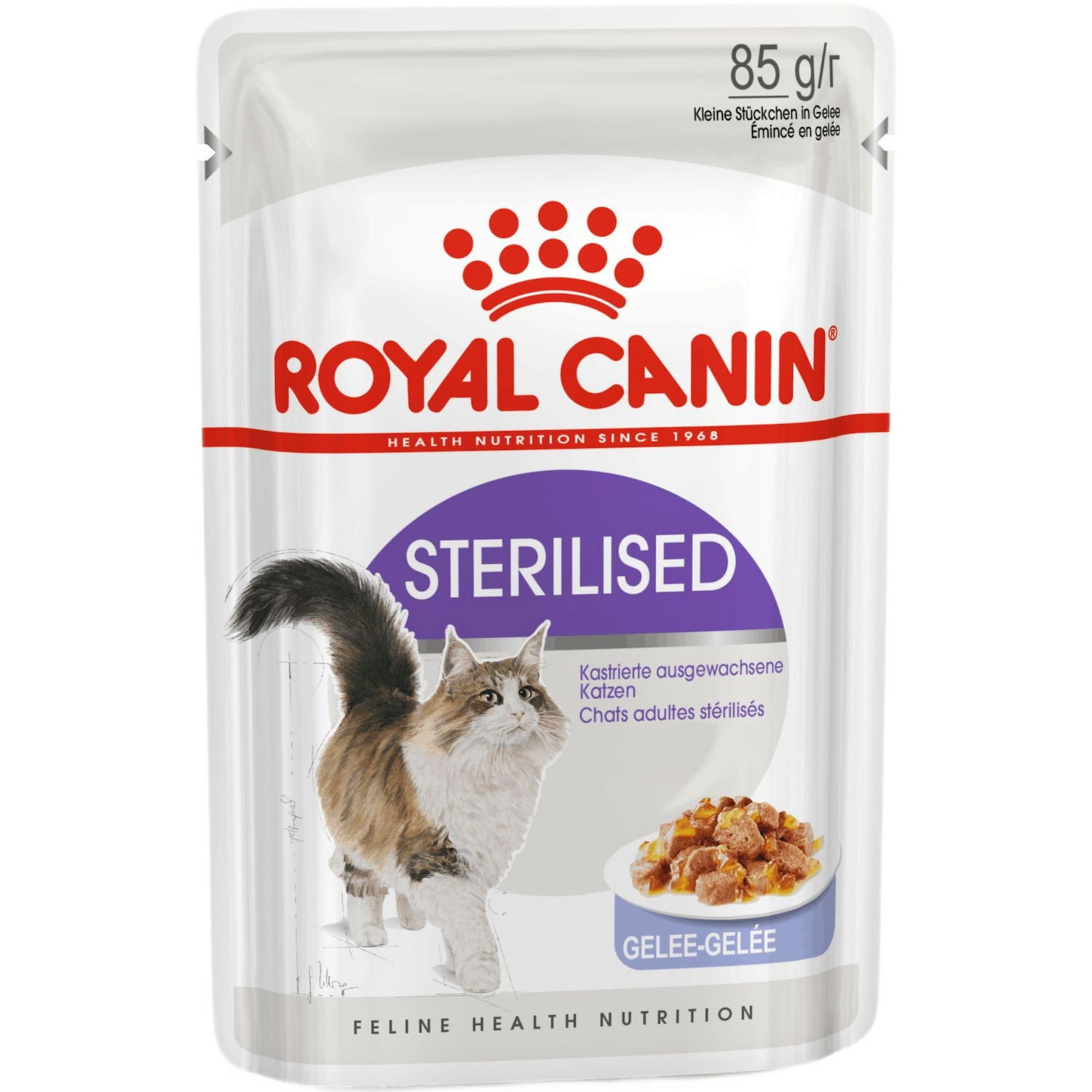 Влажный корм для котов Royal Canin Sterilised кусочки в желе 85гфото