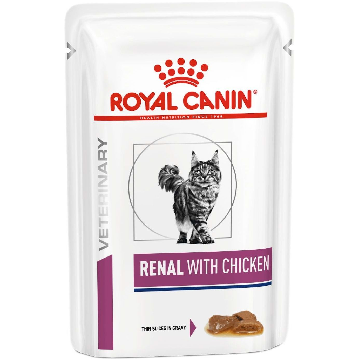 Вологий корм для котів Royal Canin Renal при захворюваннях нирок з куркою 85гфото