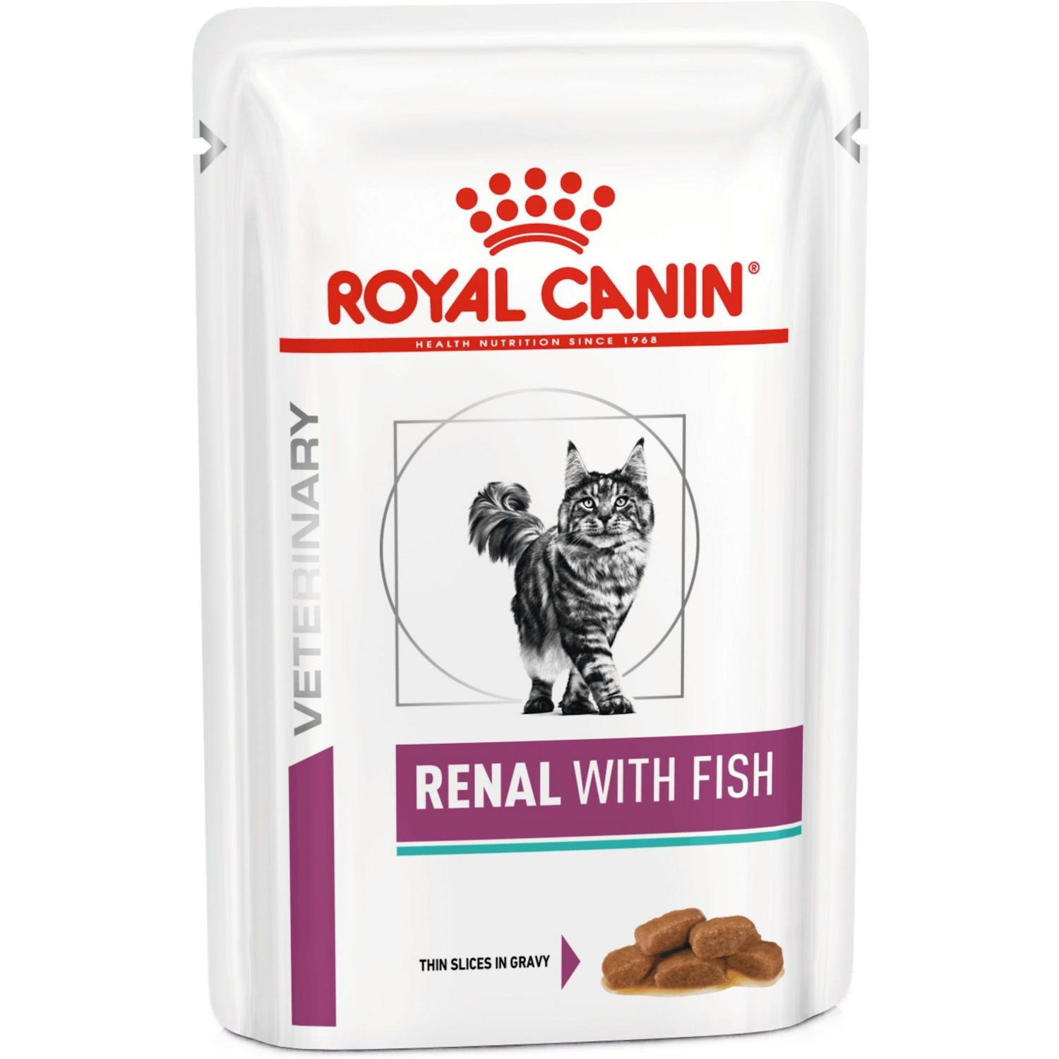 Вологий корм для котів Royal Canin Renal при захворюваннях нирок з рибою 85гфото