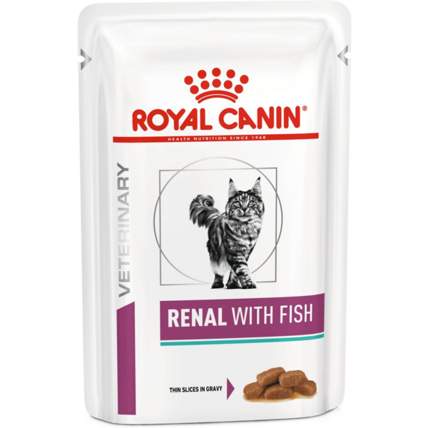 

Влажный корм для котов Royal Canin Renal при заболеваниях почек с рыбой 85г