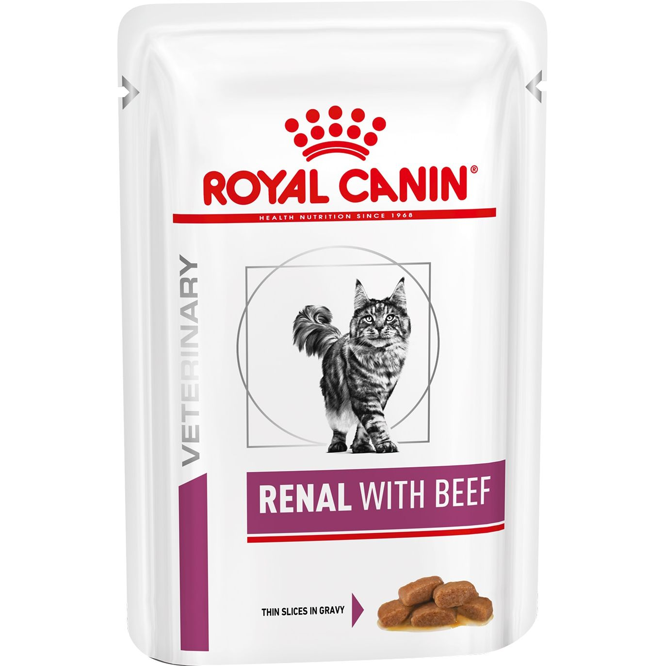 Влажный корм для котов Royal Canin Renal при заболеваниях почек с говядиной 85г фото 