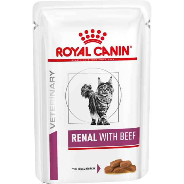 

Влажный корм для котов Royal Canin Renal при заболеваниях почек с говядиной 85г