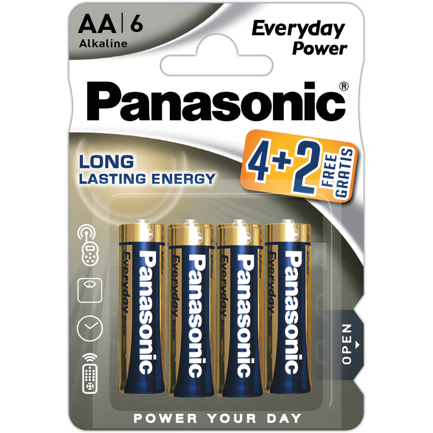 Батарейка Panasonic Everyday Power AA BLI 6 Alkaline (LR6REE/6B2F) фото 