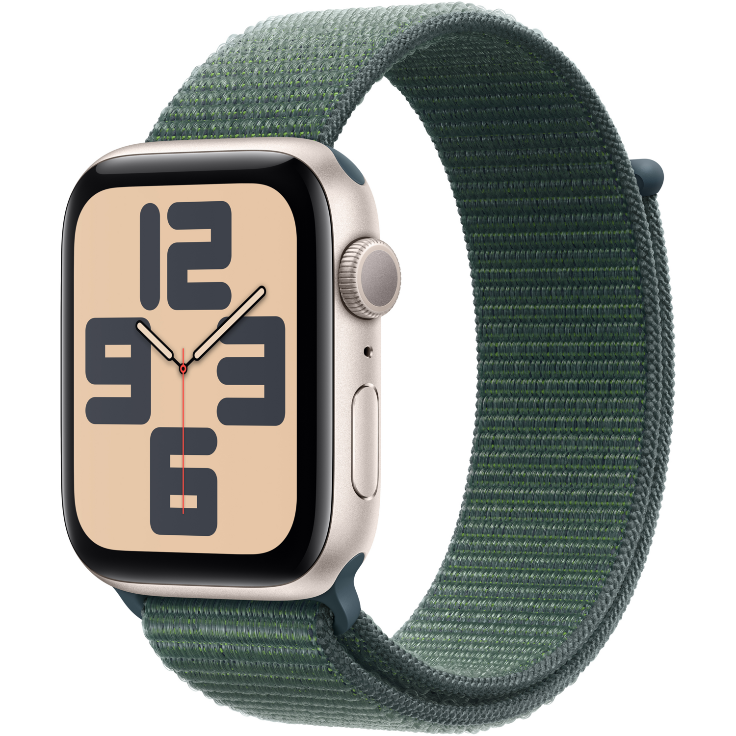 Смартгодинник Apple Watch SE GPS 40mm Starlight Aluminium Case with Lake Green Sport Loop (2024)фото