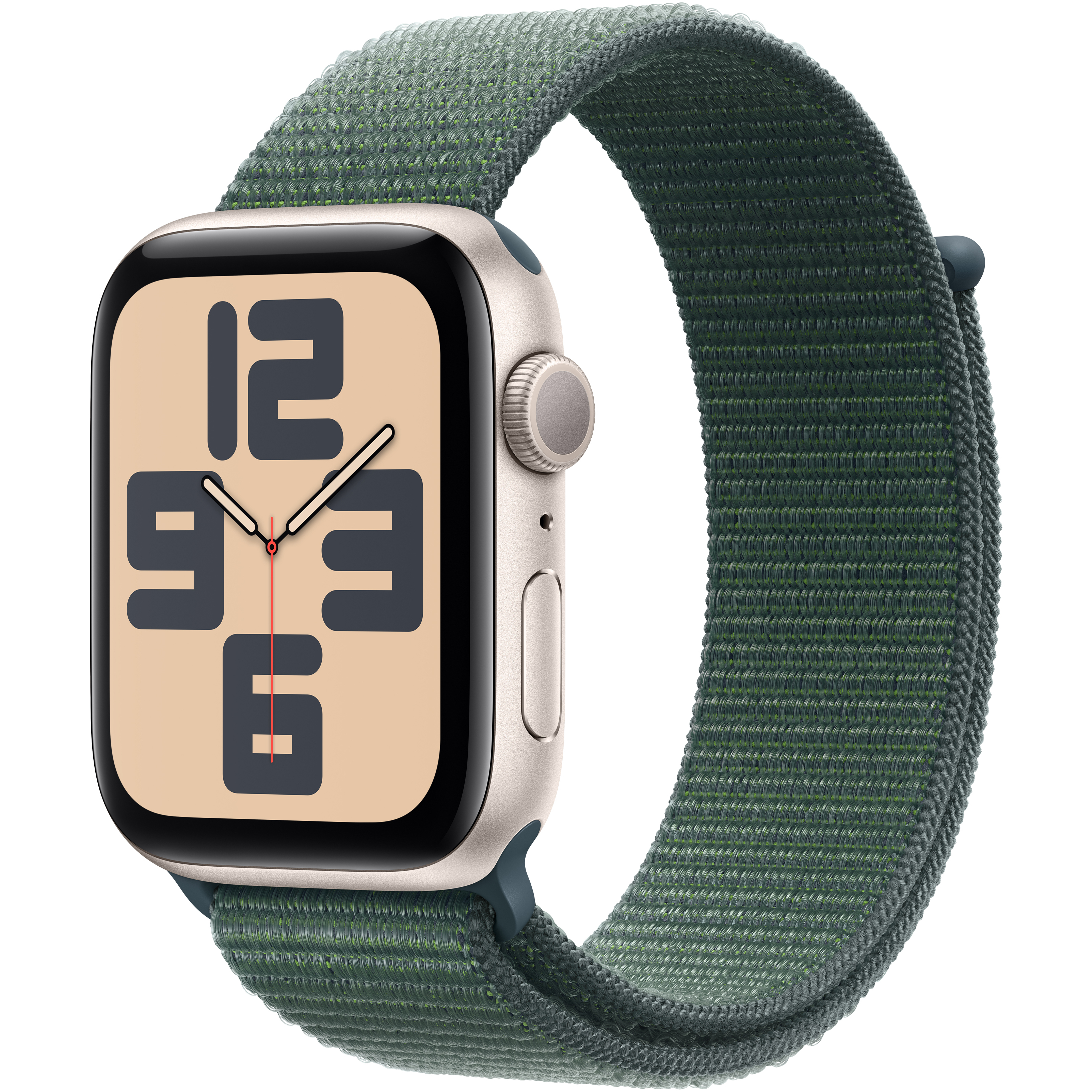 Смарт-часы Apple Watch SE GPS 40mm Starlight Aluminium Case with Lake Green Sport Loop (2024) фото 1