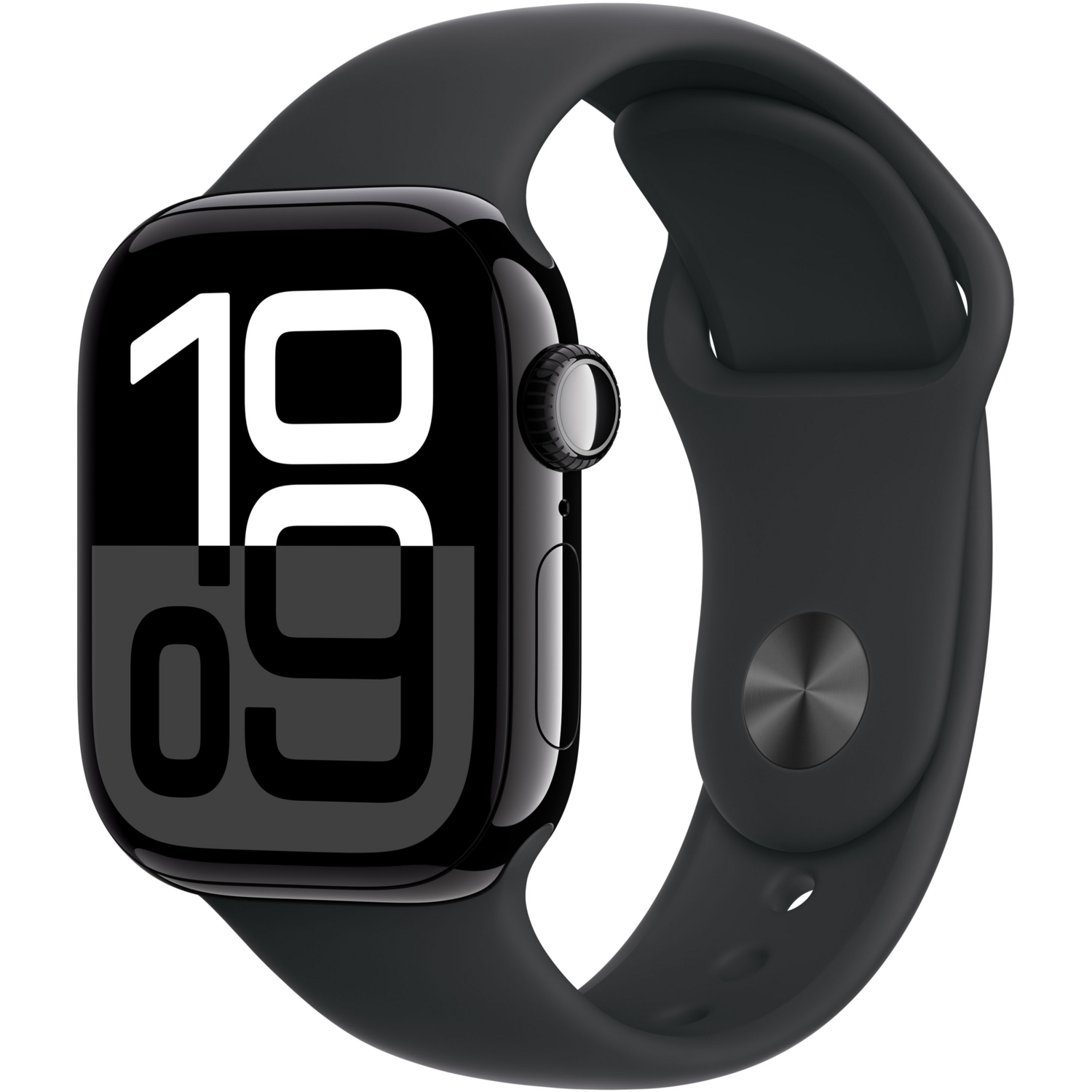 Смарт-часы Apple Watch Series 10 GPS 42mm Jet Black Aluminium Case with Black Sport Band - S/M фото 