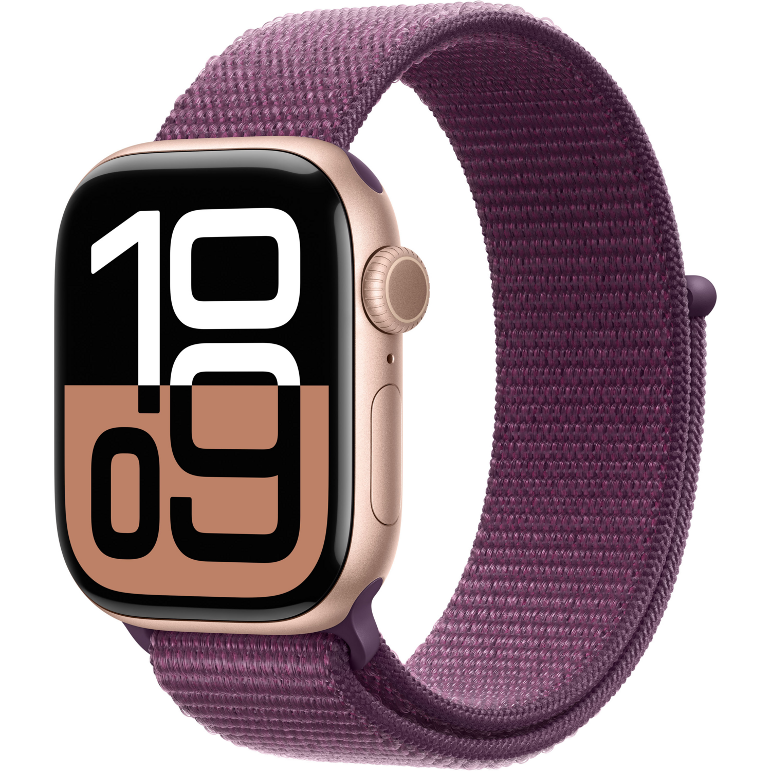 Смарт-часы Apple Watch Series 10 GPS 42mm Rose Gold Aluminium Case with Plum Sport Loop фото 