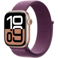 Смарт-часы Apple Watch Series 10 GPS 42mm Rose Gold Aluminium Case with Plum Sport Loop