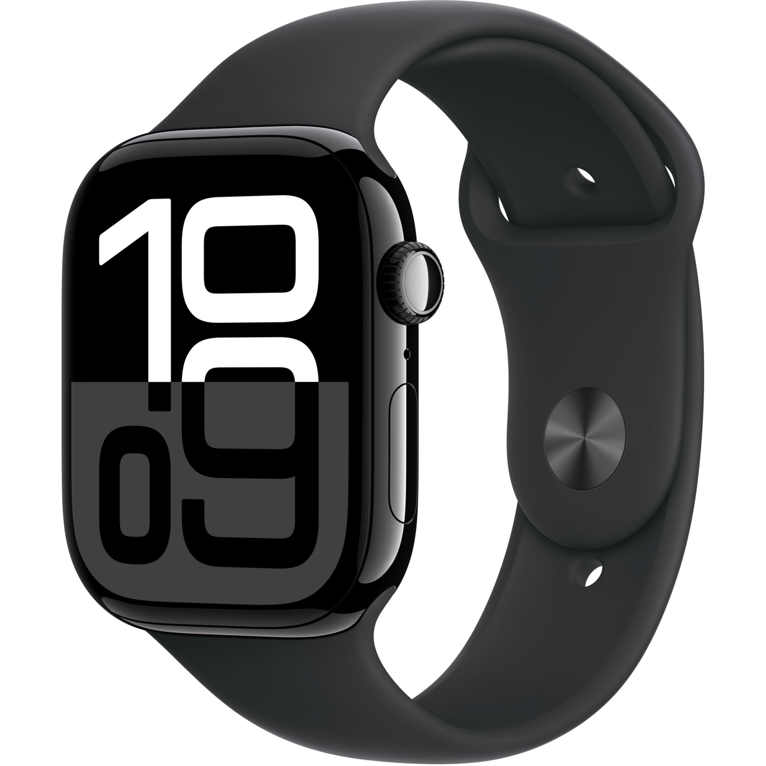 Смарт-часы Apple Watch Series 10 GPS 46mm Jet Black Aluminium Case with Black Sport Band - S/M фото 