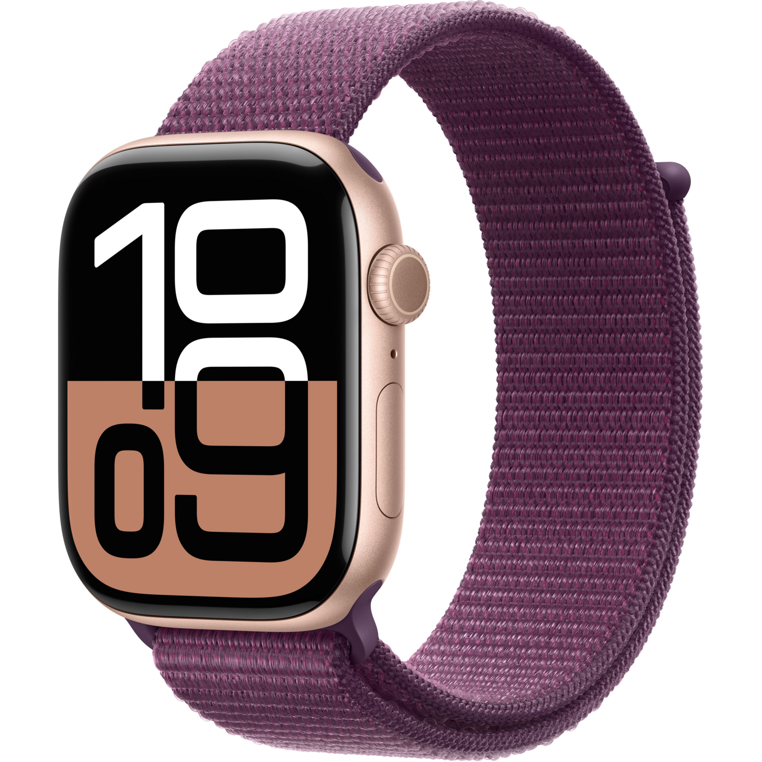 Смарт-часы Apple Watch Series 10 GPS 46mm Rose Gold Aluminium Case with Plum Sport Loop фото 