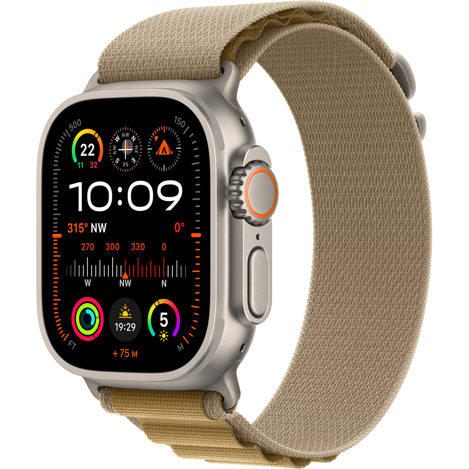 Смарт-часы Apple Watch Ultra 2 49mm Natural Titanium Case with Tan Alpine Loop - Small (2024) фото 