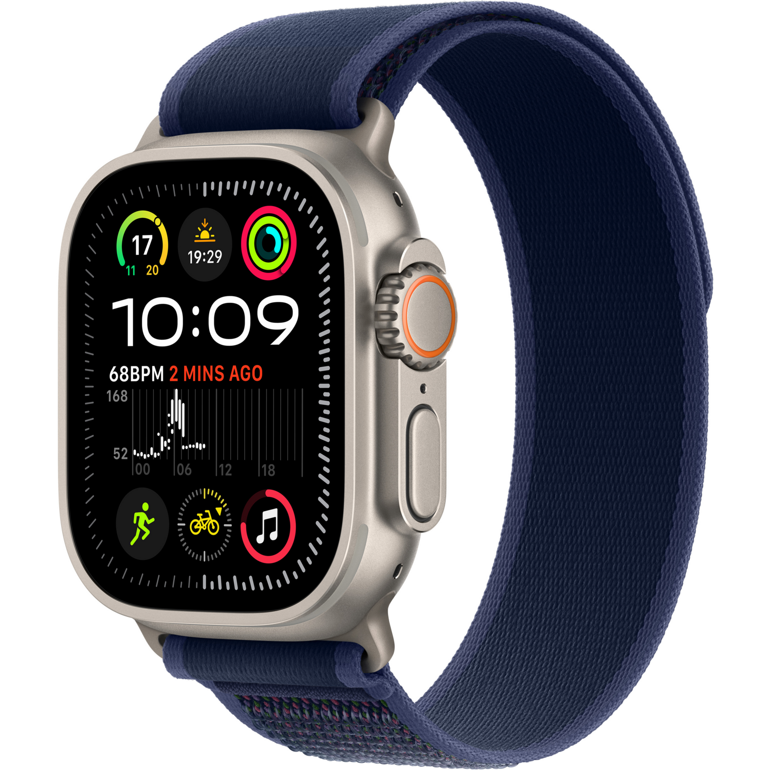 Смартгодинник Apple Watch Ultra 2 49mm Natural Titanium Case with Blue Trail Loop – S/M (2024)фото