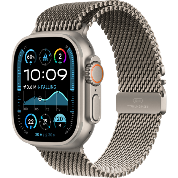 

Смарт-часы Apple Watch Ultra 2 49mm Natural Titanium Case with Natural Titanium Milanese Loop - S (2024)