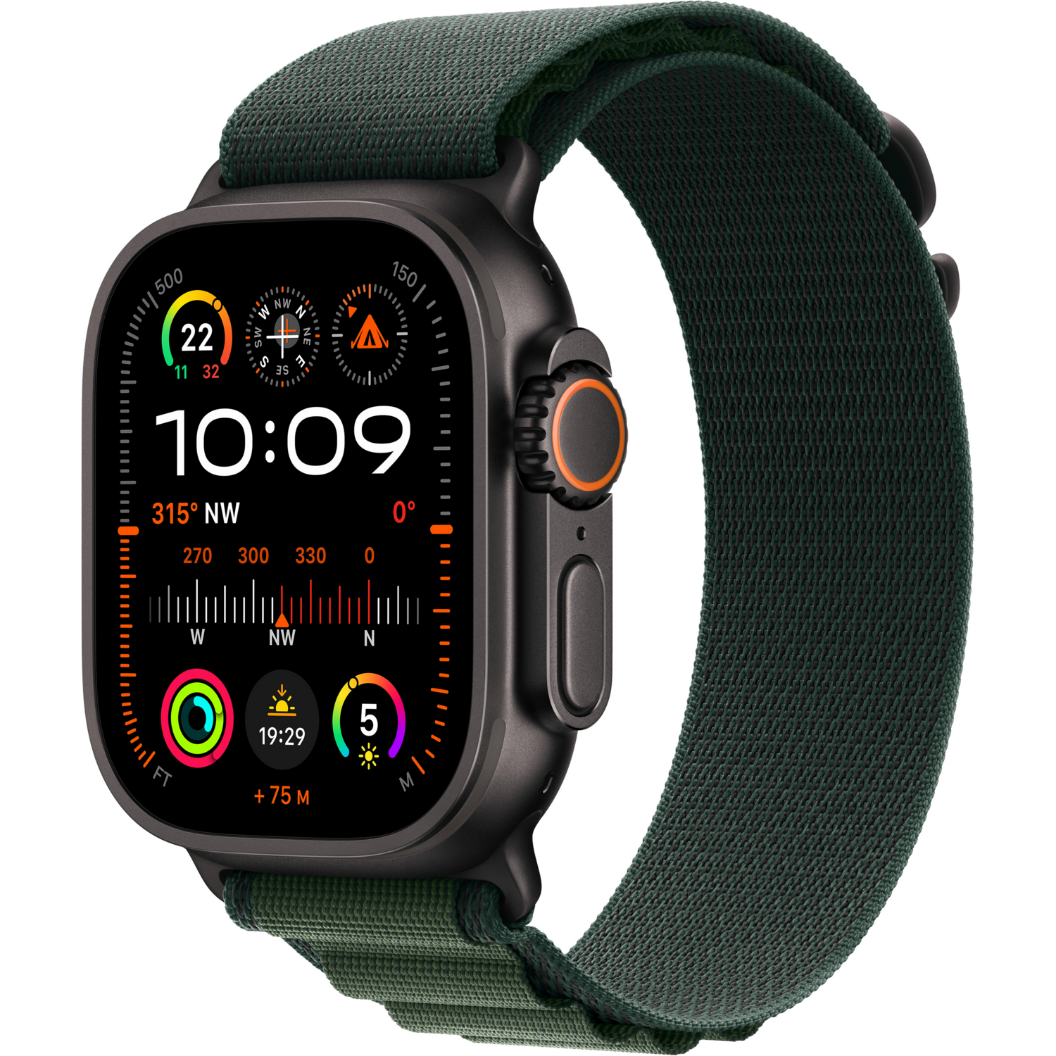 Смарт-часы Apple Watch Ultra 2 49mm Black Titanium Case with Dark Green Alpine Loop - Small (2024) фото 