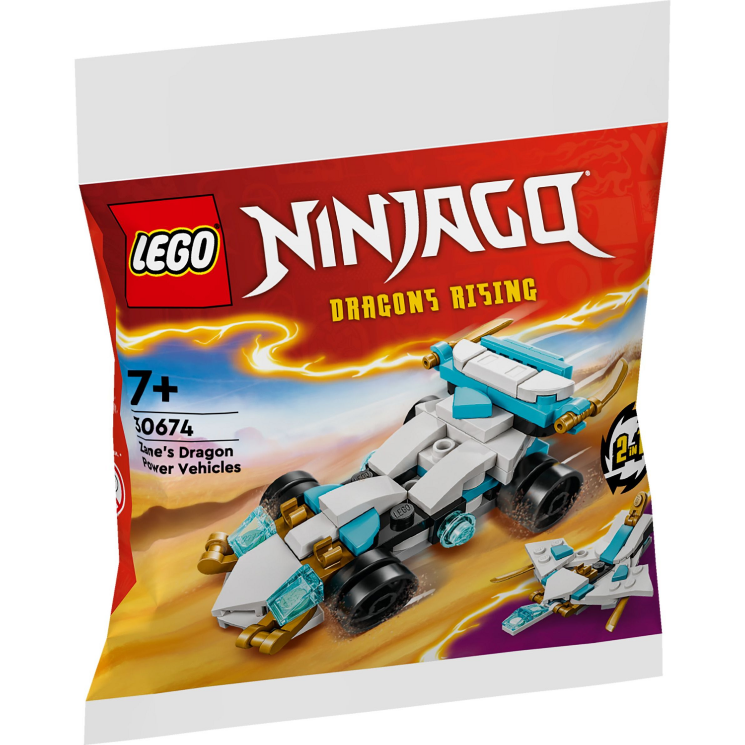 Конструктор LEGO 30674 Ninjago Суперсильные транспортные средства дракона Зейна фото 