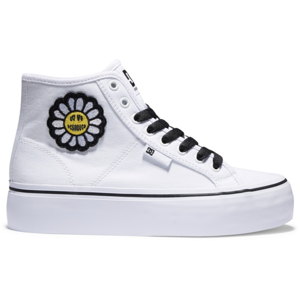 

Кеды женские DC Manualhi Pltfrm J Shoe ADJS300296-WBF 43 (11 US) белые