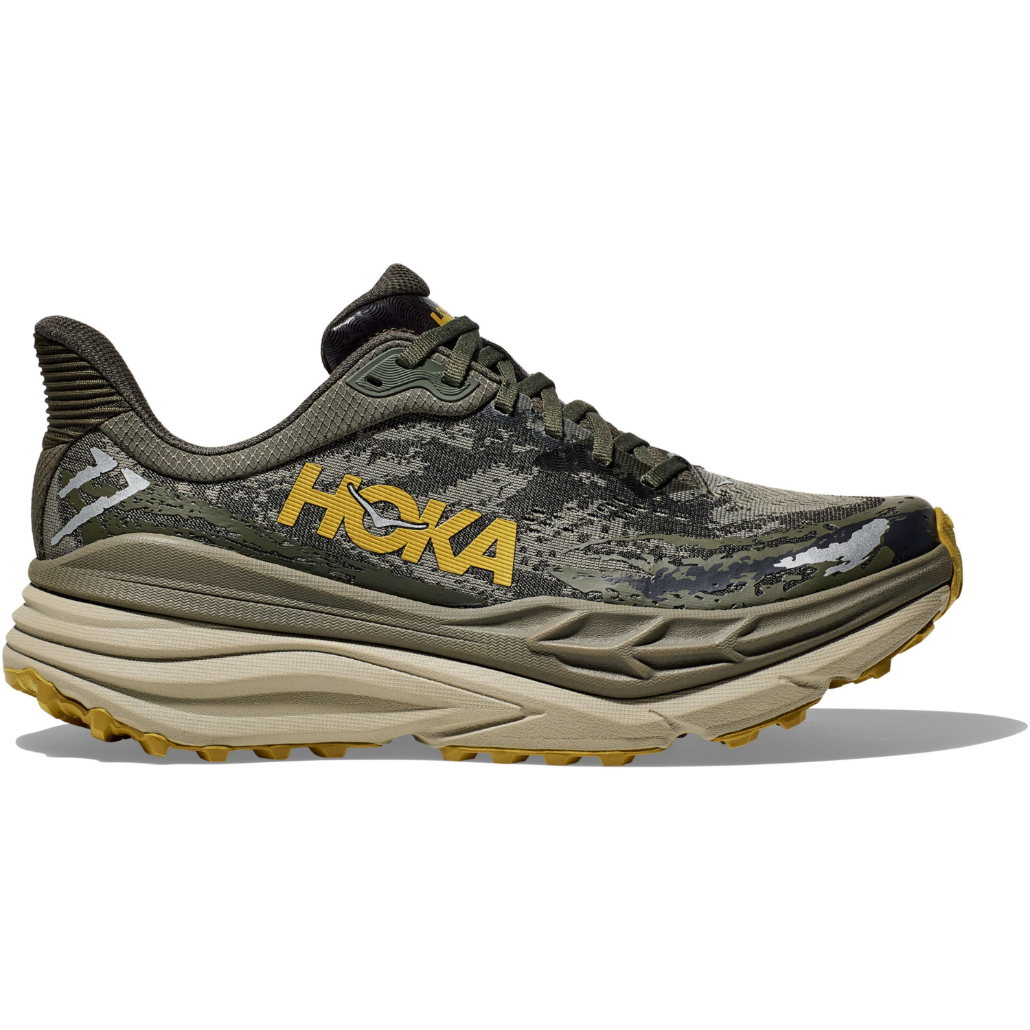 Кроссовки мужские для бега Hoka Stinson 7 1141530-OZF 40 (7 US) оливковые фото 