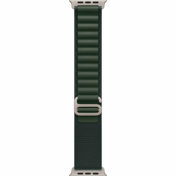 

Ремешок Apple Watch 49mm Natural Titanium Finish Dark Green Alpine Loop Medium (MXMV3ZM/A)