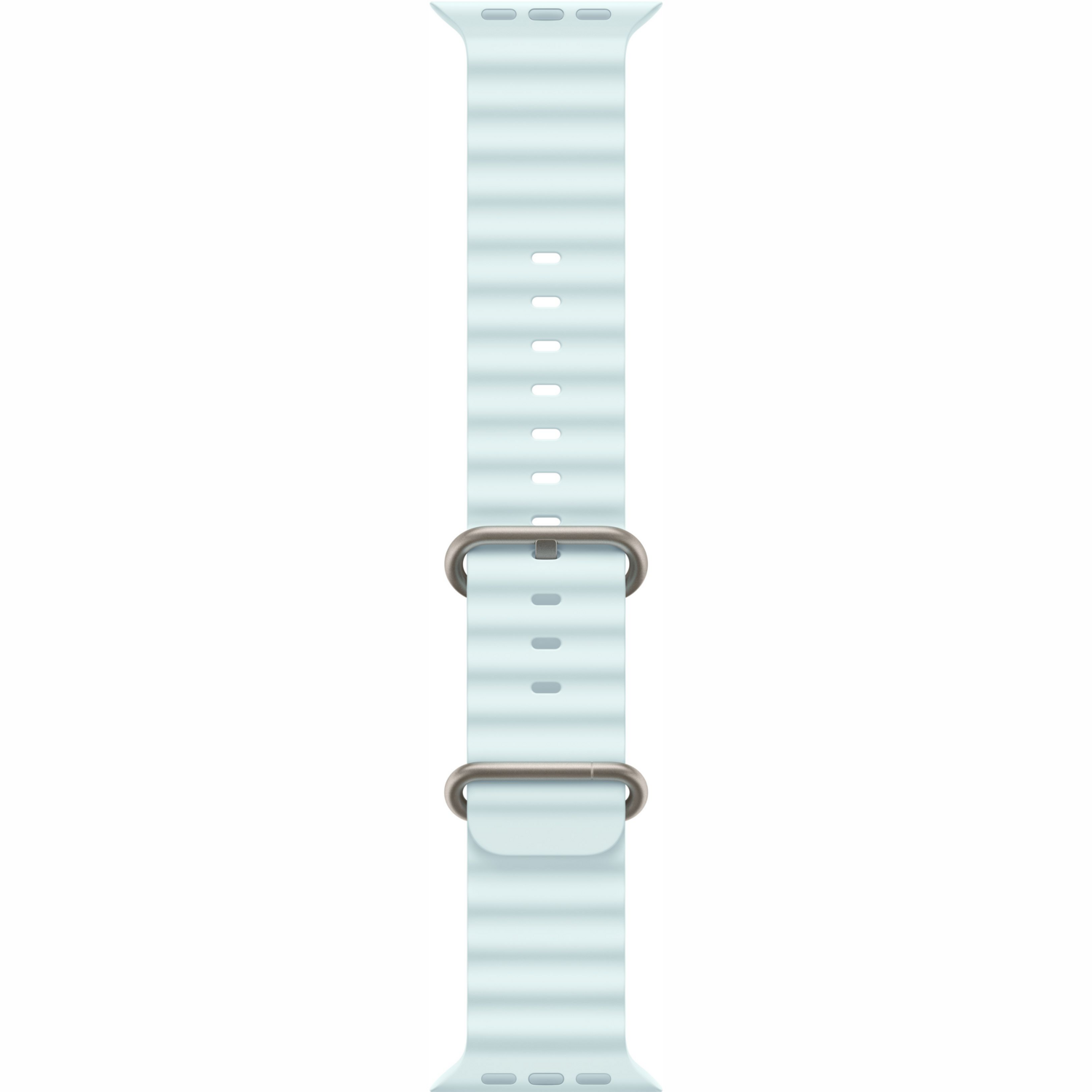 Ремінець Apple Watch 49mm Natural Titanium Finish Ice Blue Ocean Band (MXTF3ZM/A)фото