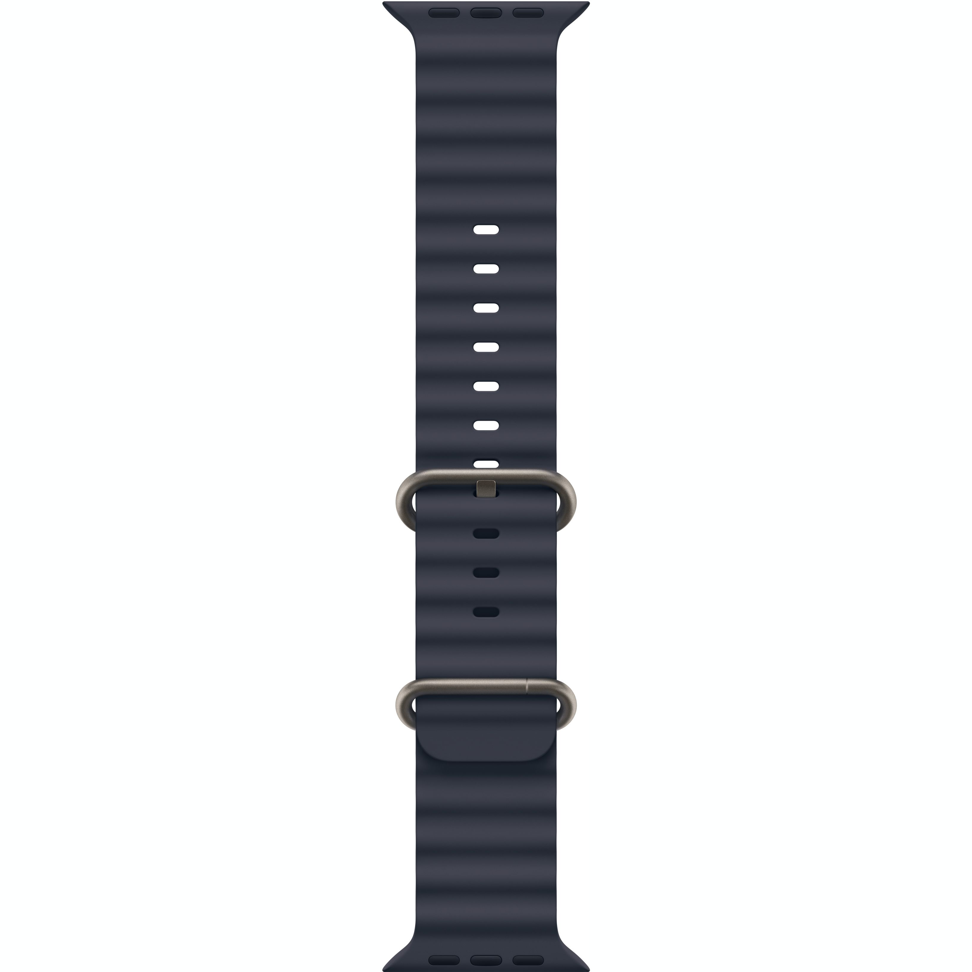 Ремінець Apple Watch 49mm Natural Titanium Finish Navy Ocean Band (MXTH3ZM/A)фото1