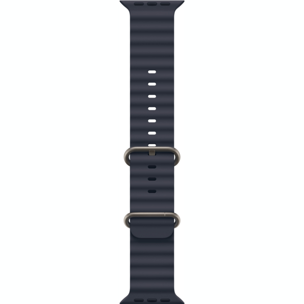 

Ремешок Apple Watch 49mm Natural Titanium Finish Navy Ocean Band (MXTH3ZM/A)