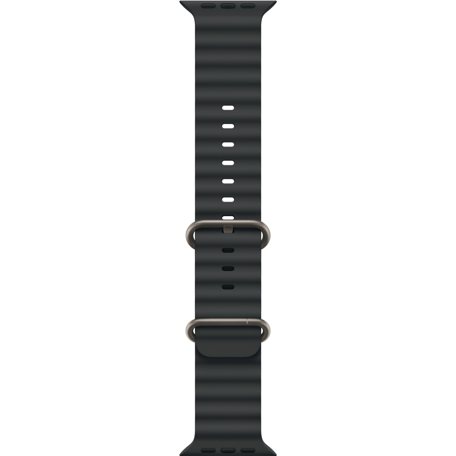 Ремінець Apple Watch 49mm Natural Titanium Finish Black Ocean Band (MXTL3ZM/A)фото