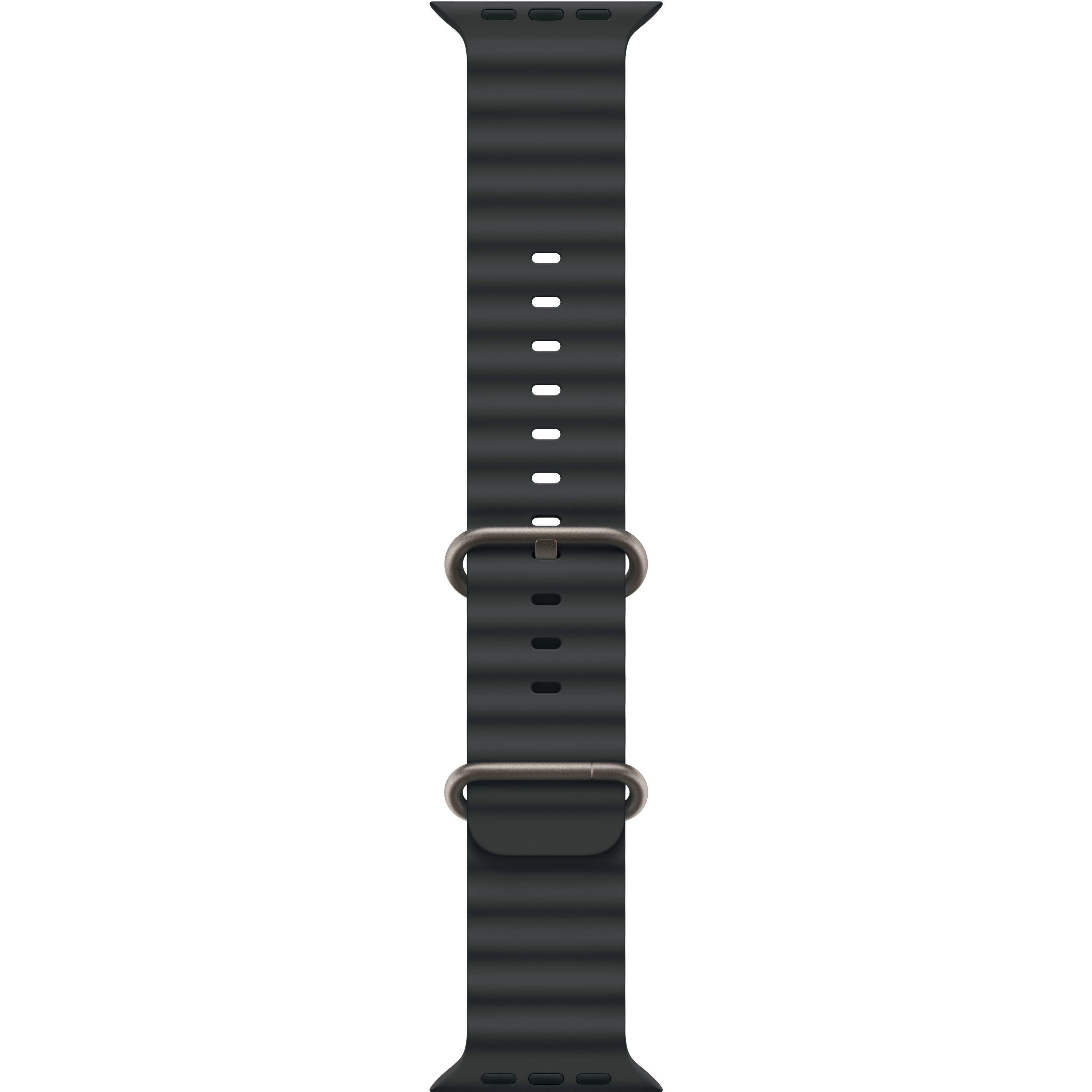 Ремінець Apple Watch 49mm Natural Titanium Finish Black Ocean Band (MXTL3ZM/A)фото1