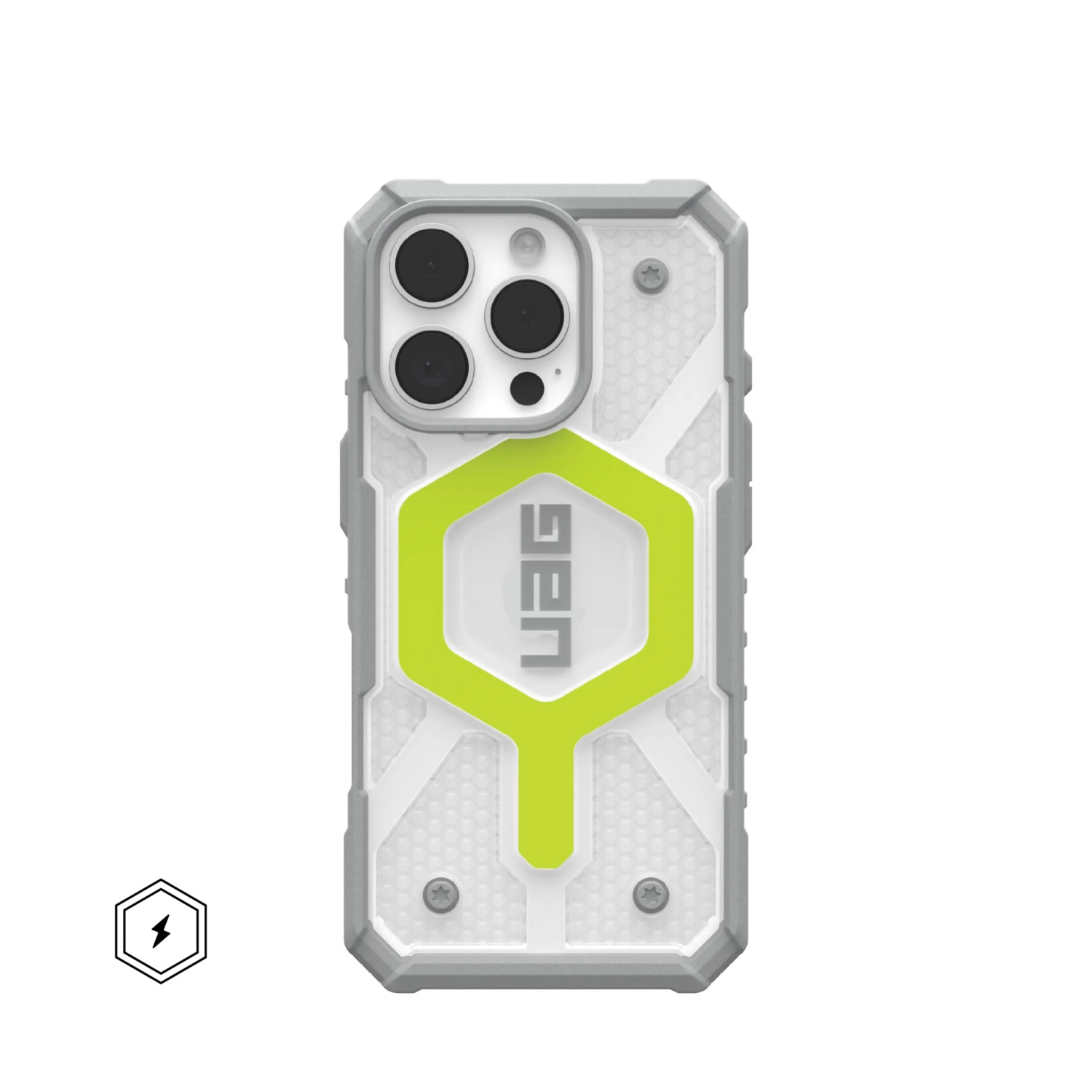 Чохол UAG для Apple iPhone 16 Pro Pathfinder Clear Magsafe, Active Neon (114464118181)фото