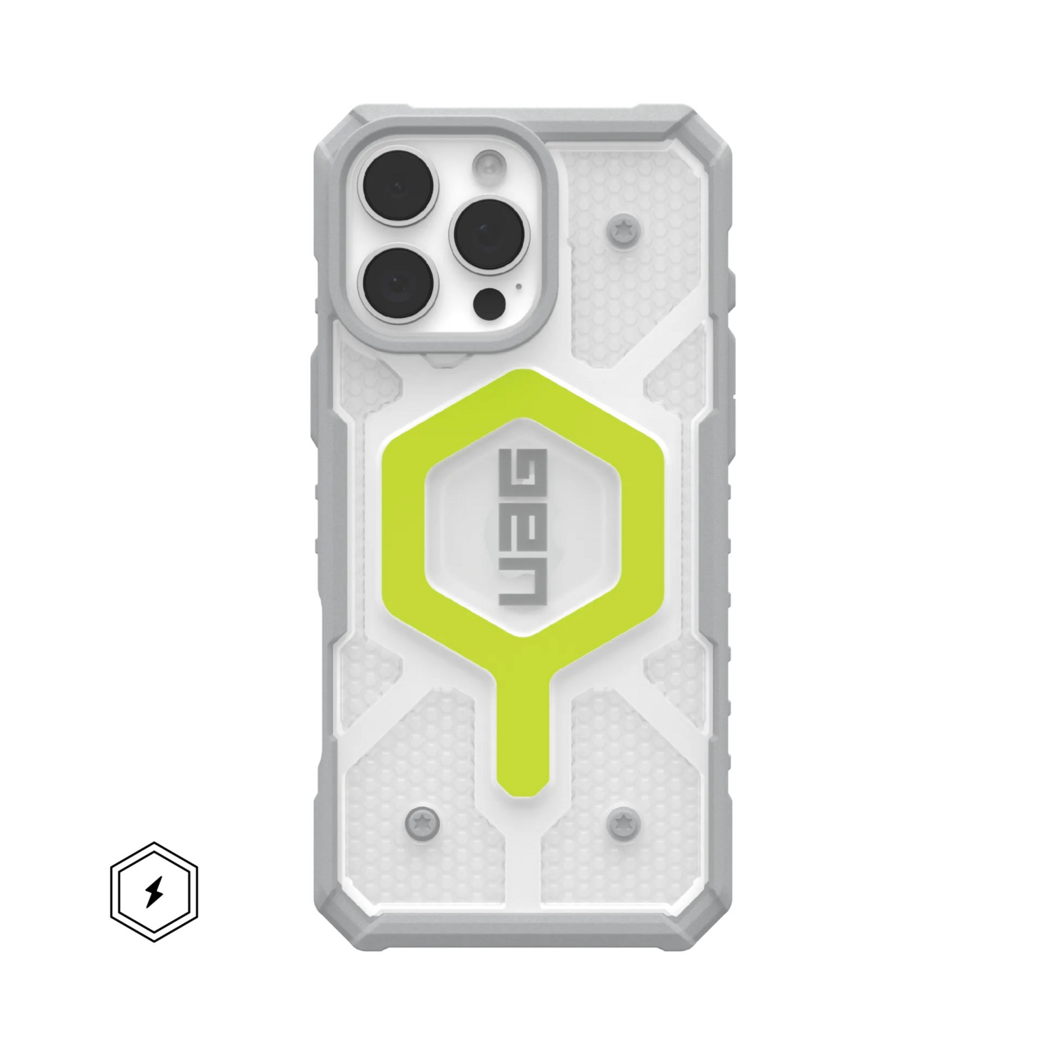 Чохол UAG для Apple iPhone 16 Pro Max Pathfinder Clear Magsafe, Active Neon (114465118181)фото