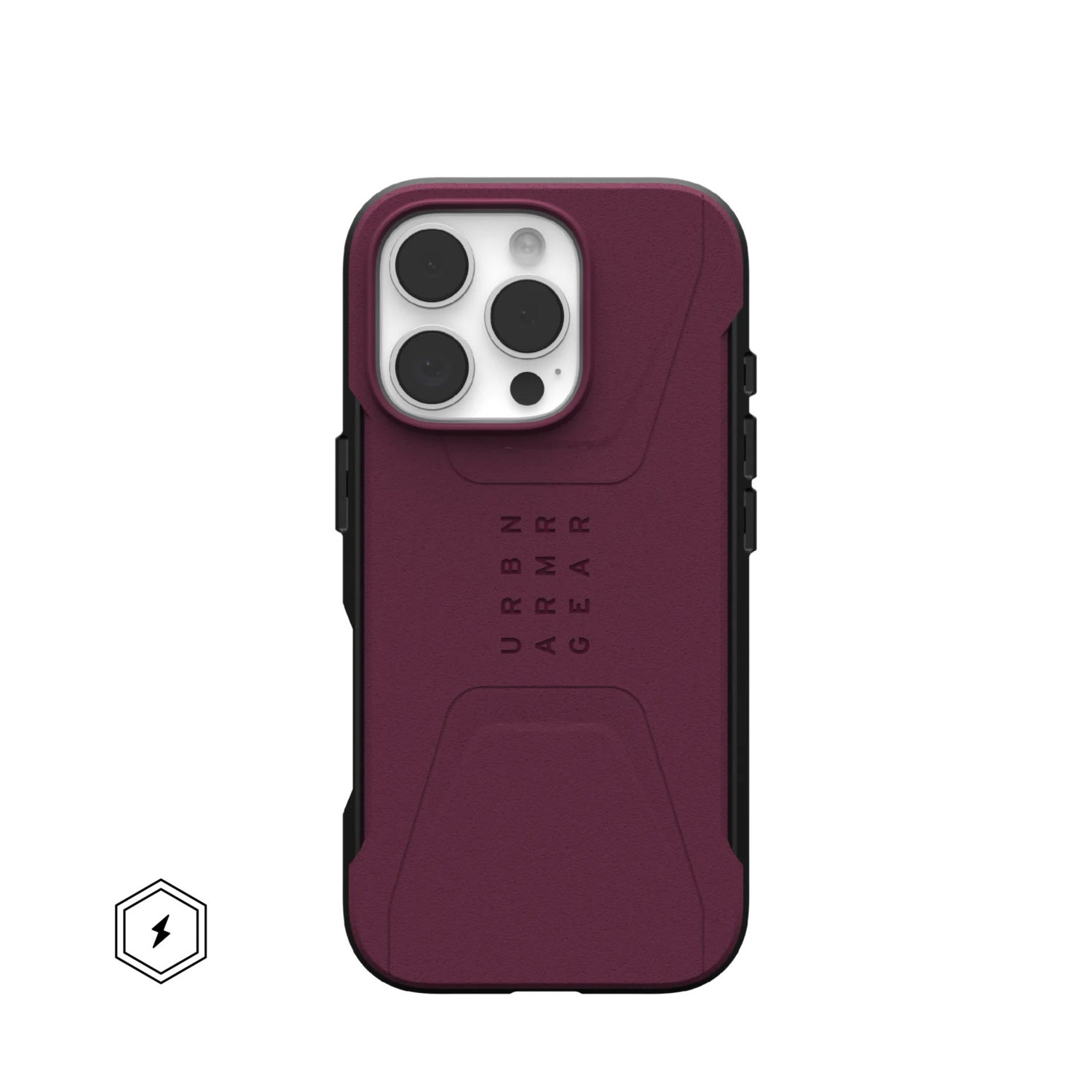 Чохол UAG для Apple iPhone 16 Pro Civilian Magsafe, Bordeaux (114444119049)фото