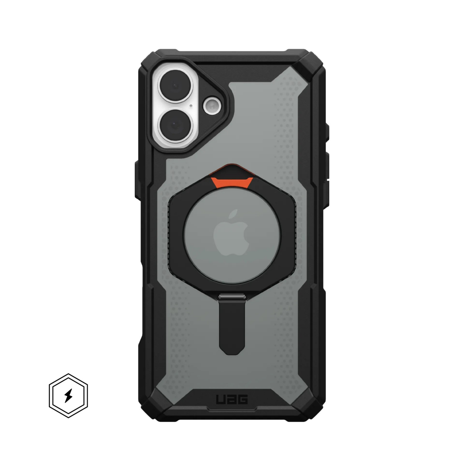 Чехол UAG для Apple iPhone 16 Plus Plasma XTE MagSafe, Black/Orange (114473114097) фото 