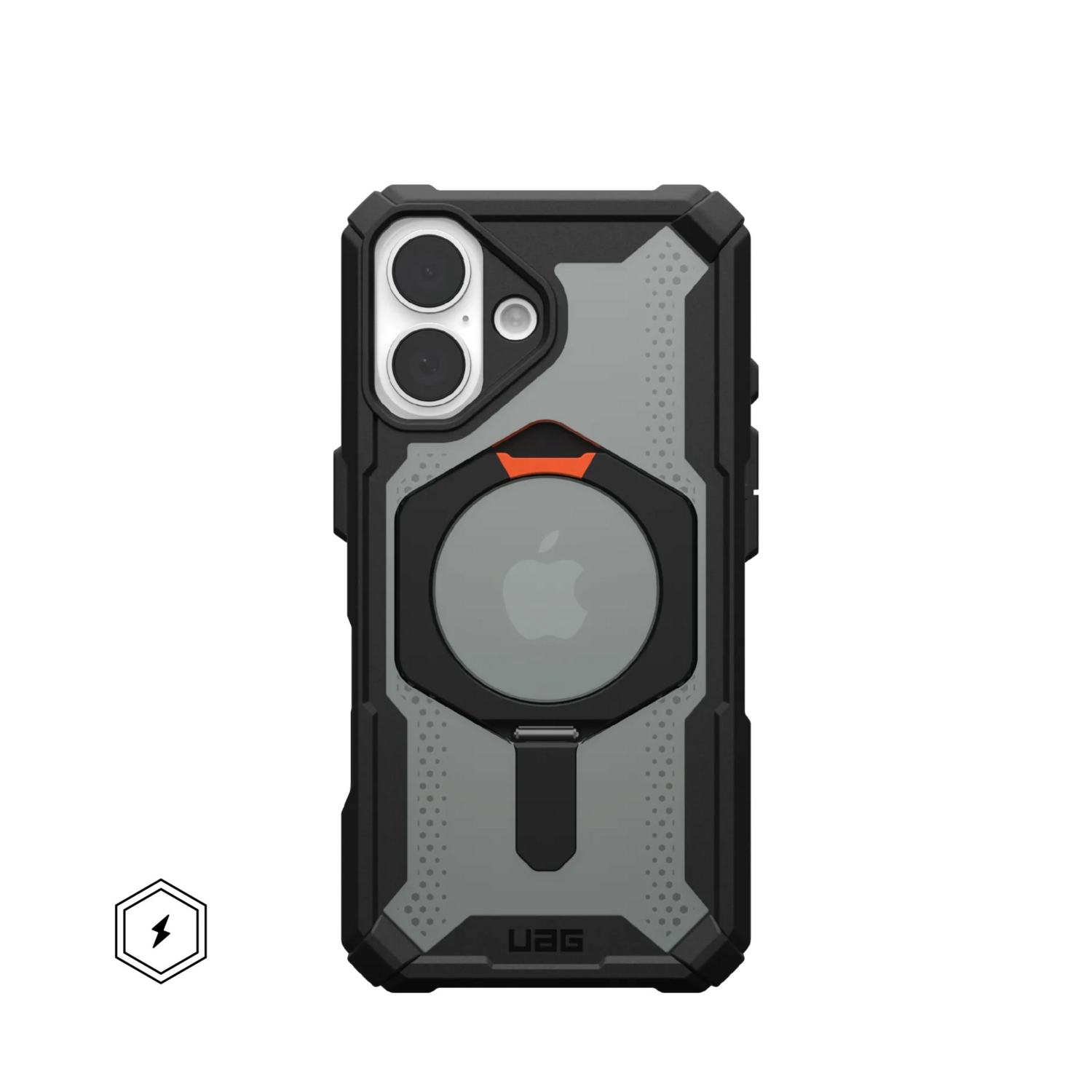 Чохол UAG для Apple iPhone 16 Plasma XTE MagSafe, Black/Orange (114476114097)фото