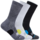 Носки HOKA ( 1122931 ) CREW RUN SOCK 3-PACK 2024 White / Black / Grey 42-46 мультиколор