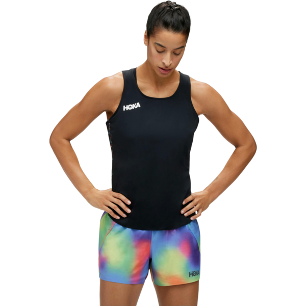 Майка для бега HOKA ( 1135050 ) TANK 2024 Black / Multi XS черный фото